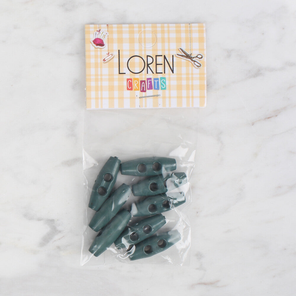 Loren Crafts 8'li yeşil çoban düğme - 102